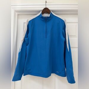 MEC Blue and White Men's 1/4 zip sweater size XL